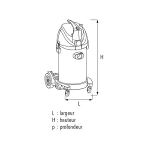 SIDAMO JET 30 i - Aspirateur eau et poussières avec cuve inox – Image 2